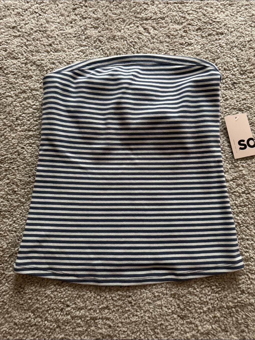 SO Navy and White Striped Tube Top💙🤍